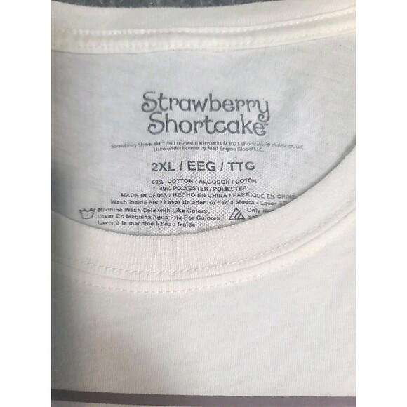 Strawberry Shortcake Berry Good Womans Tshirt Adult 2XL Flowers Strawberries - Picture 3 of 6